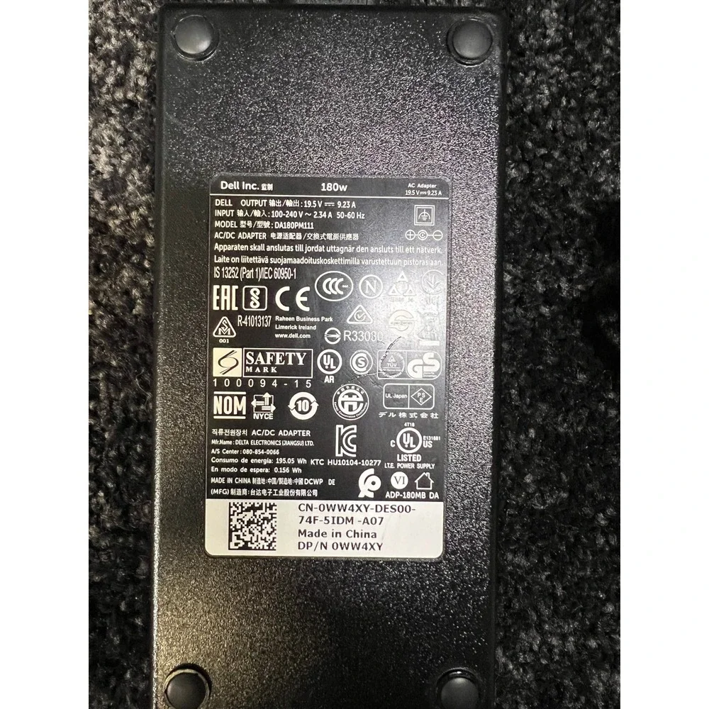 Genuine Dell DA180PM111 AC Adapter 180W Tested‎ Works